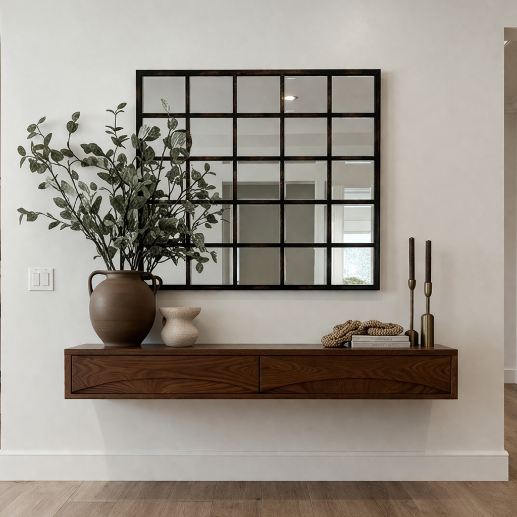 Solid Wood Console Table Indoor Entryway Furniture Solid Wood Console Table Indoor Entryway Furniture - Image 1