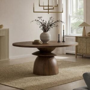 Round Dining Table Furniture Indoor Residential Dining Table