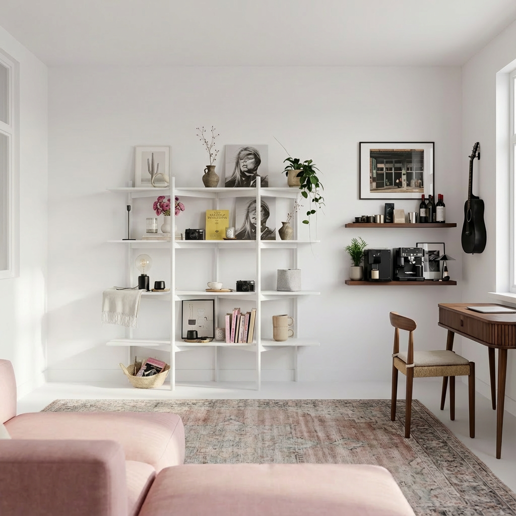 Tall Bookcase with Shelves Indoor Storage and Display Unit Tall Bookcase with Shelves Indoor Storage and Display Unit - Image 1