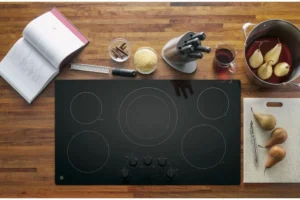 GE 36 Inch Electric Cooktop JP3036SLSS with 5 Radiant Elements - Image 4