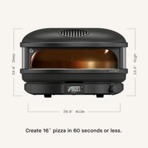 Arc XL Gas Pizza Oven 16 Inch with 950°F Heat, Lateral Gas Burner, 20mm Removable Stone and Digital Thermometer - Image 3