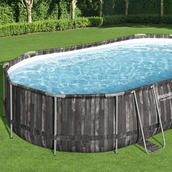 Power Steel Oval Pool 20 x 12 x 4 Ft Above Ground Pool Set
