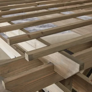 Cedar Wood Outdoor Pergola with Power Outlets - Image 2