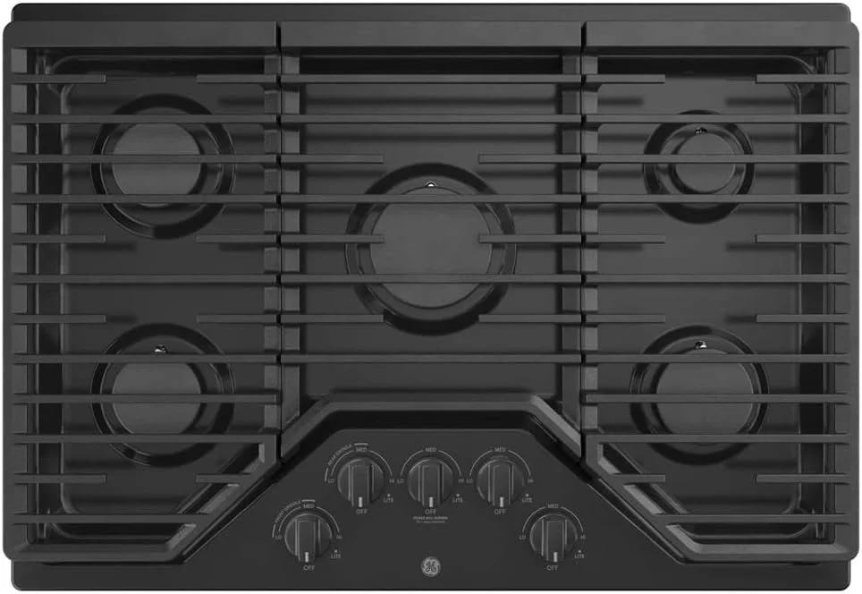 GE 30 Inch Gas Cooktop JGP5030DLBB with 5 Sealed Burners GE 30 Inch Gas Cooktop JGP5030DLBB with 5 Sealed Burners - Image 1