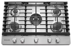 KitchenAid KCGS550ESS Gas Cooktop 30 Inch 5-Burner Stainless Steel - Image 5
