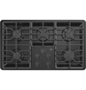 GE JGP3036DLBB Gas Cooktop 36 Inch 5-Burner Black Cooktop - Image 2