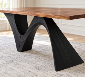 Solid Wood Dining Table Indoor Residential Dining Furniture - Image 3