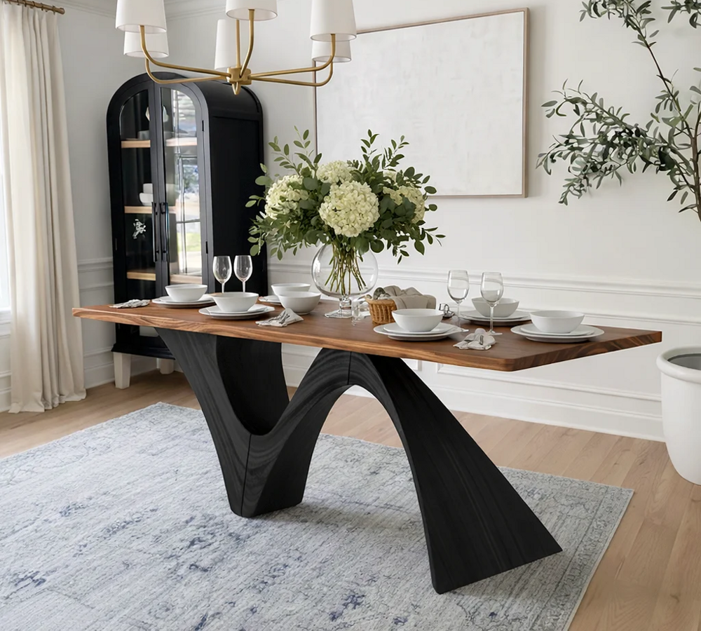 Solid Wood Dining Table Indoor Residential Dining Furniture Solid Wood Dining Table Indoor Residential Dining Furniture - Image 1