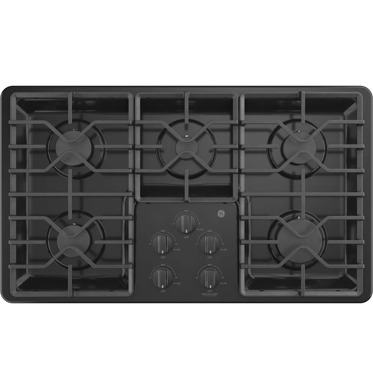 GE JGP3036DLBB Gas Cooktop 36 Inch 5-Burner Black Cooktop GE JGP3036DLBB Gas Cooktop 36 Inch 5-Burner Black Cooktop - Image 1